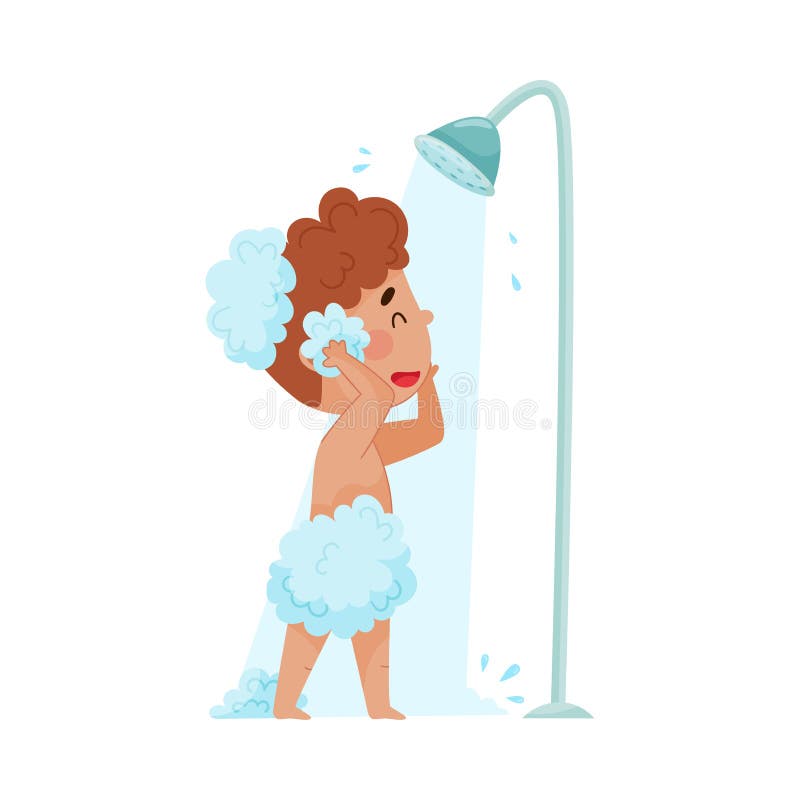 taking a bath clipart for kids