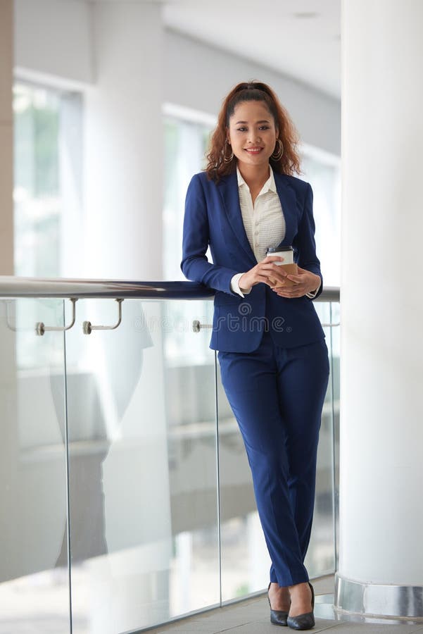 Cheerful business lady