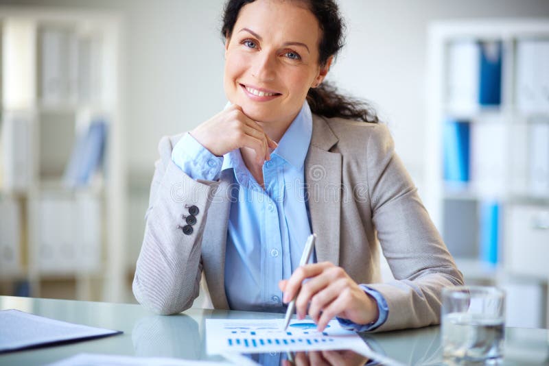 Cheerful businesswoman