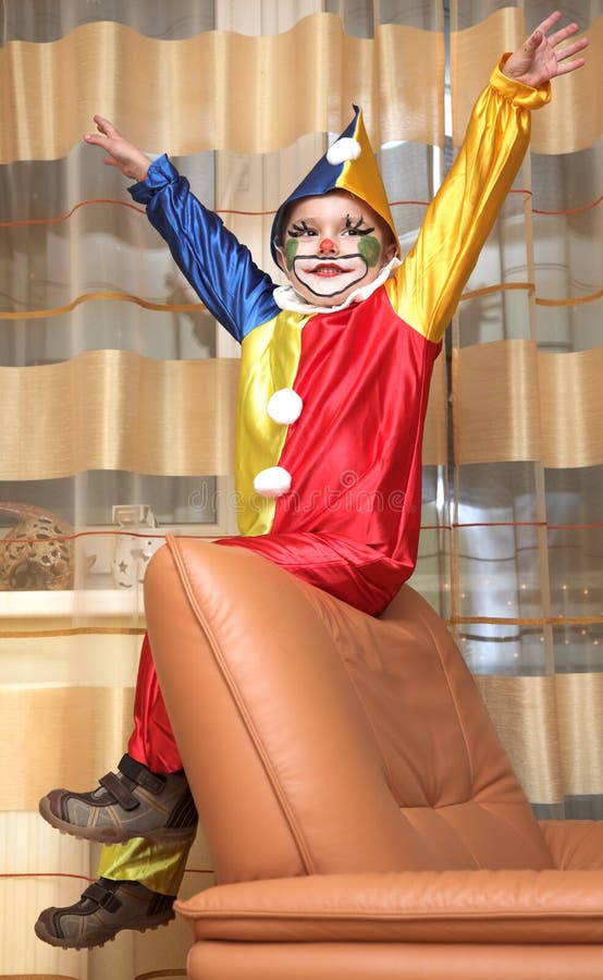 The cheerful clown royalty free stock photo