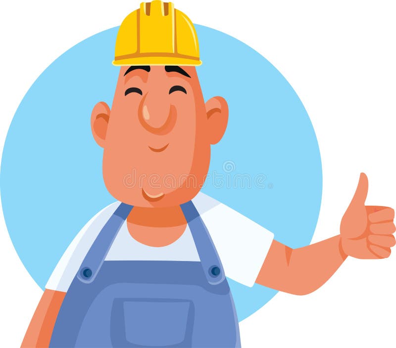 happy construction workers cartoon