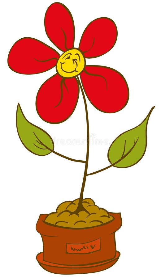 Single Flower Pot Stock Illustrations – 3,971 Single Flower Pot Stock ...