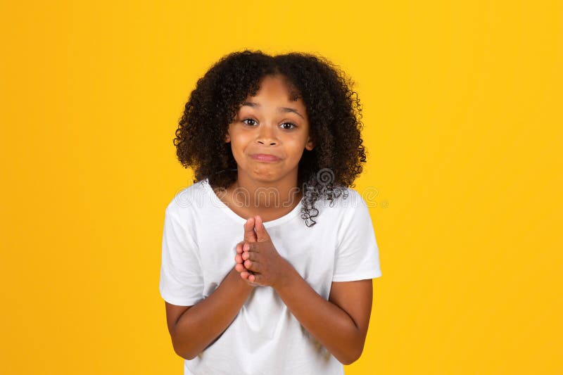 Black Girl Praying stock photo. Image of background, teens - 11419124