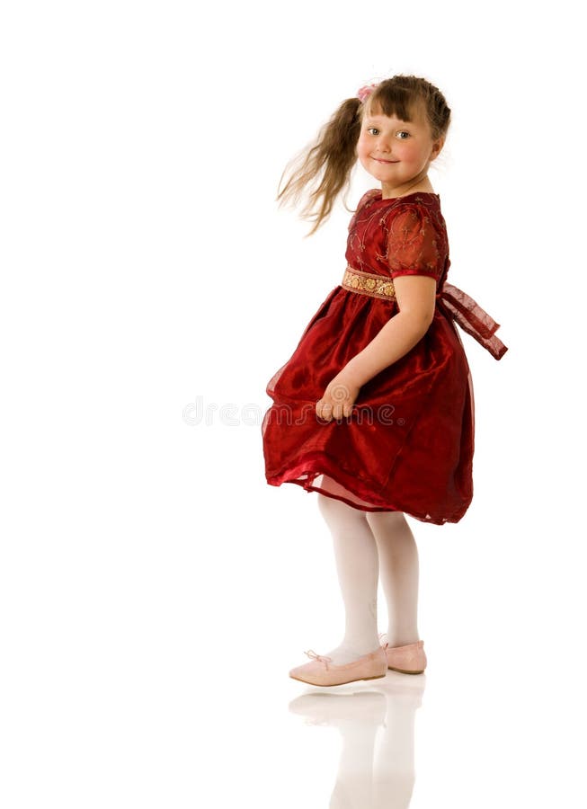 A Cheerful Little Girl is Dancing. Stock Image Image of people, baby