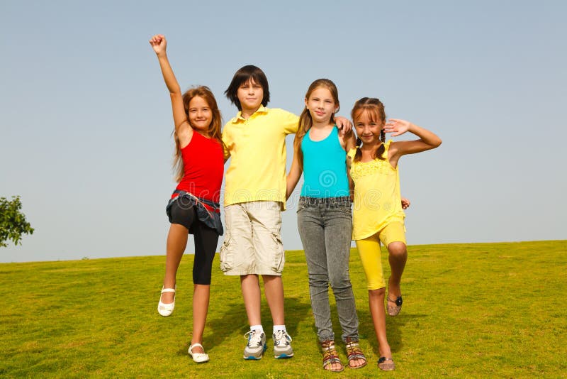 Cheerful group of children