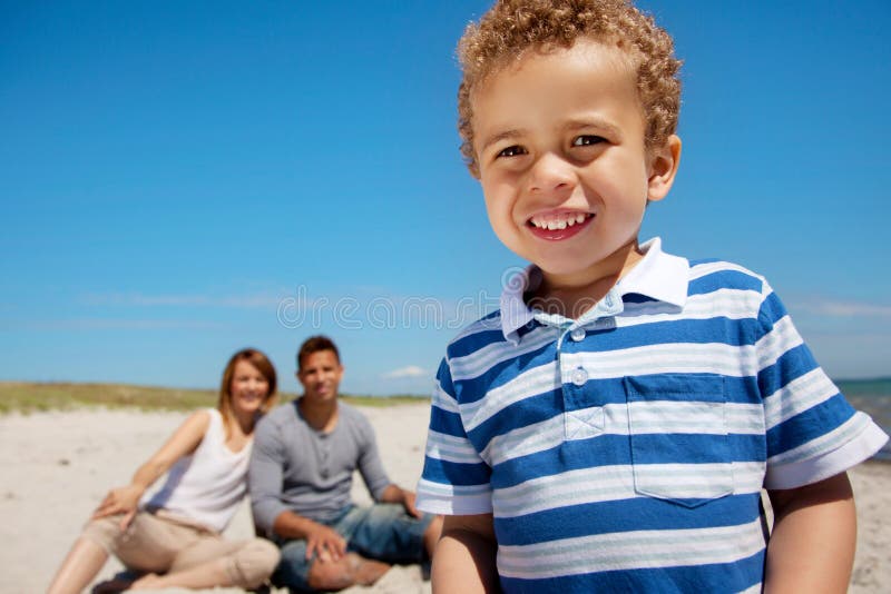 Cheerful Kid Having Fun with His Parents