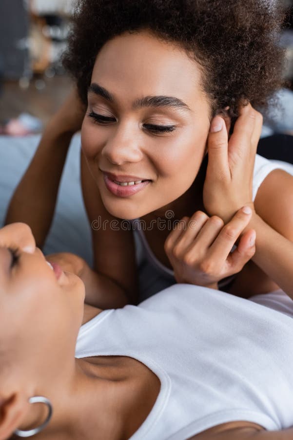 Lesbian African American Woman Pouting Lips Stock Image Image Of Caucasian Brunette 264014167