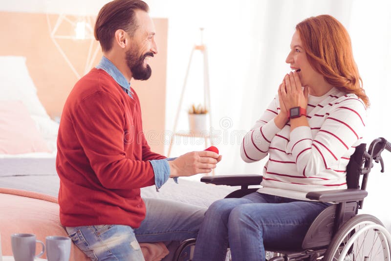 Cheerful mid aged man making a proposal royalty free stock photography Cheerful mid aged man making a proposal royalty free stock photography