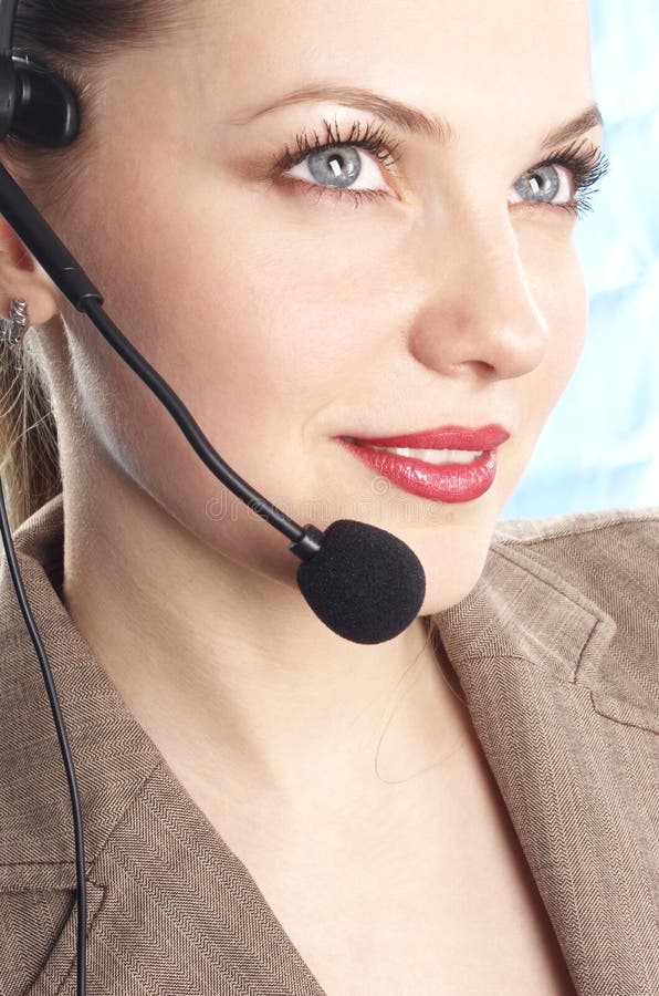 Cheerful the operator