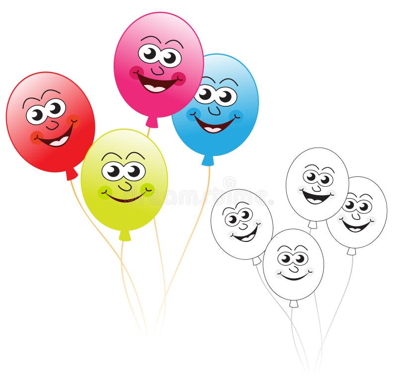 Cheerful party balloons vector illustration