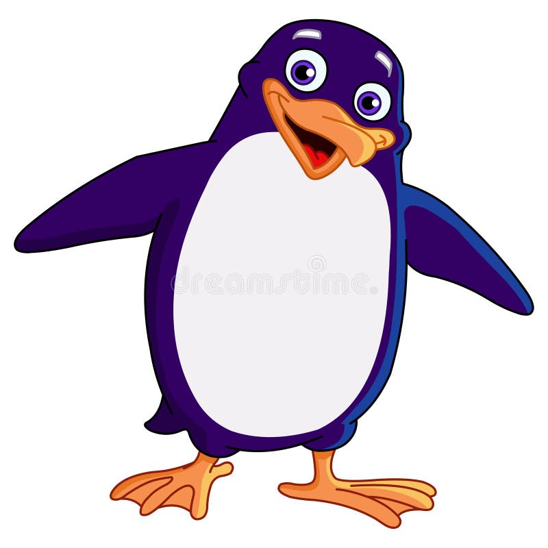 Cheerful penguin vector illustration