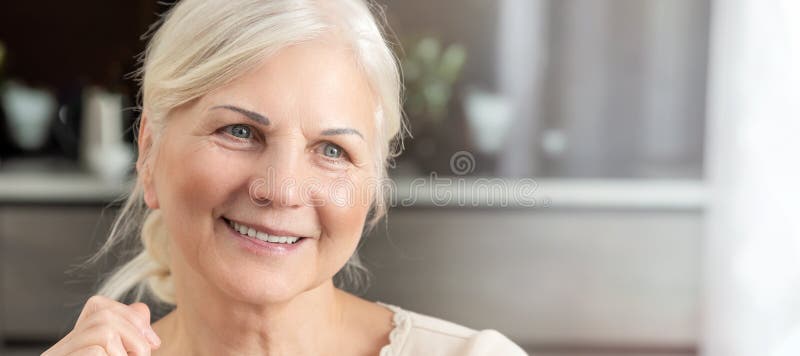Cheerful senior woman portrait