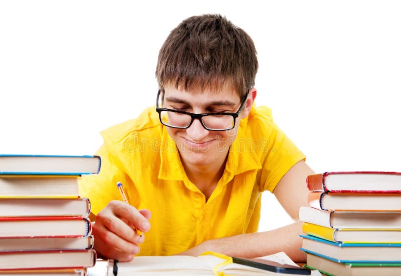 Student is writing stock images