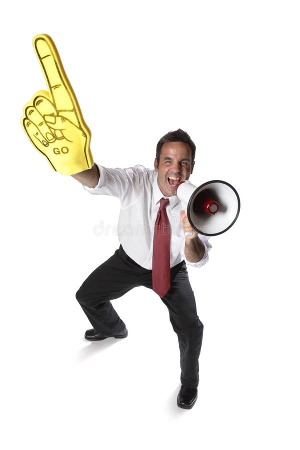 Cheering Businessman stock photos