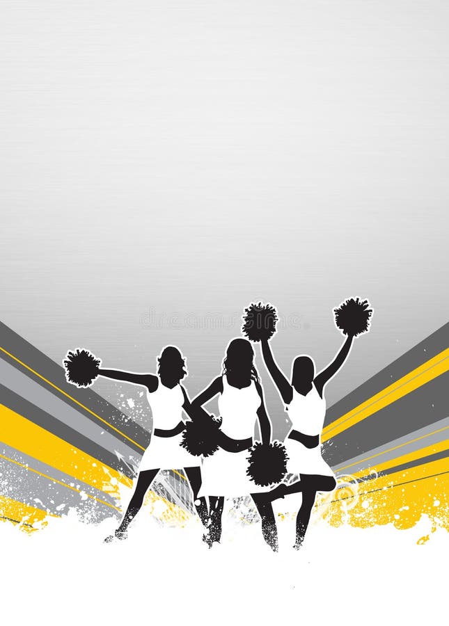 Cheerleader background stock illustration. Illustration of banner