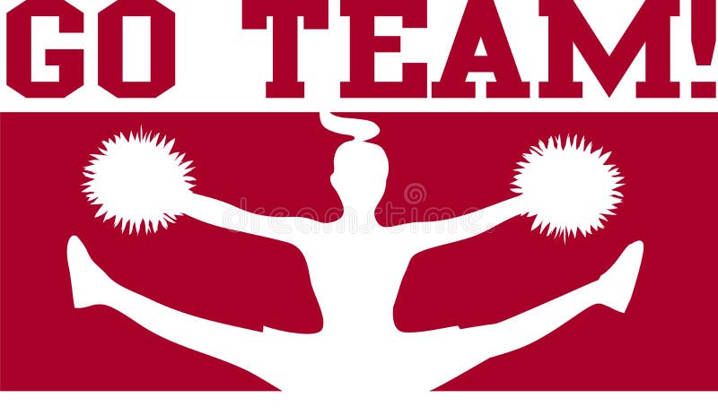 Cheerleader Go Team Maroon/eps Stock Vector - Illustration of graphics