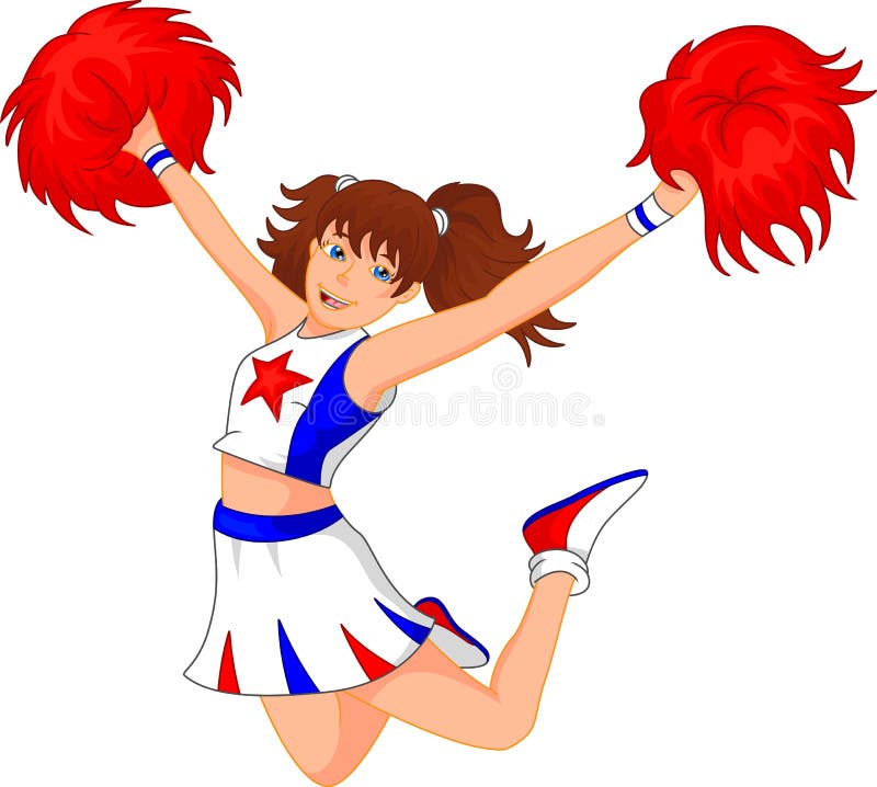 Cheerleadermädchen vektor abbildung Cheerleadermädchen vektor abbildung