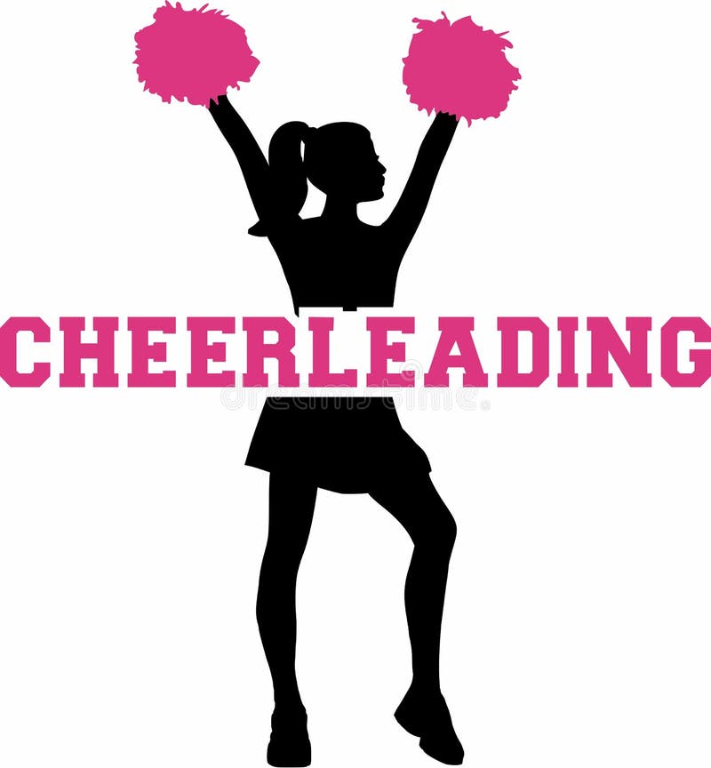 Cheerleading with silhouette sports vector. Cheerleading with silhouette sports vector