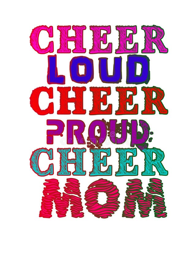 Cheer Mom stock vector. Illustration of girl, cheerleader 44466812