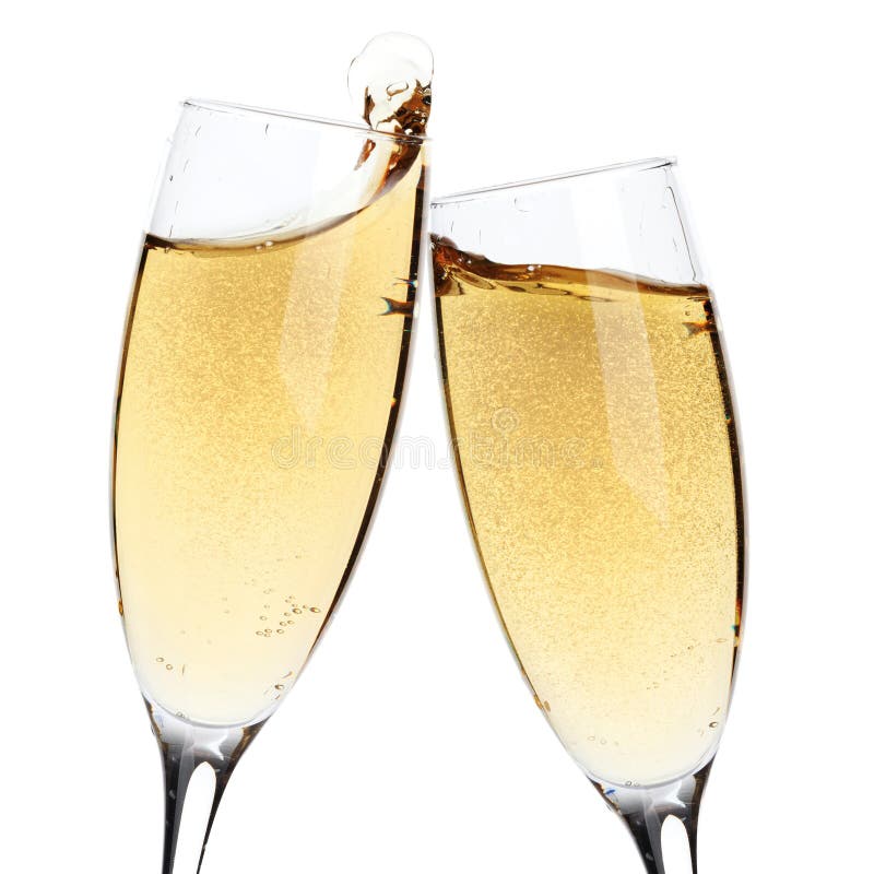 Cheers! Two Champagne Glasses Stock Photo Image of beverage, liquid