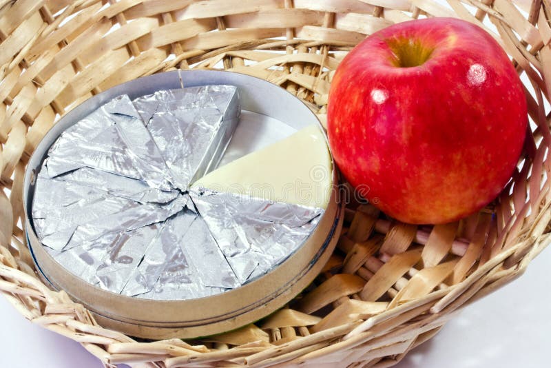 Cheese and Apple stock image. Image of snack, container 21675147