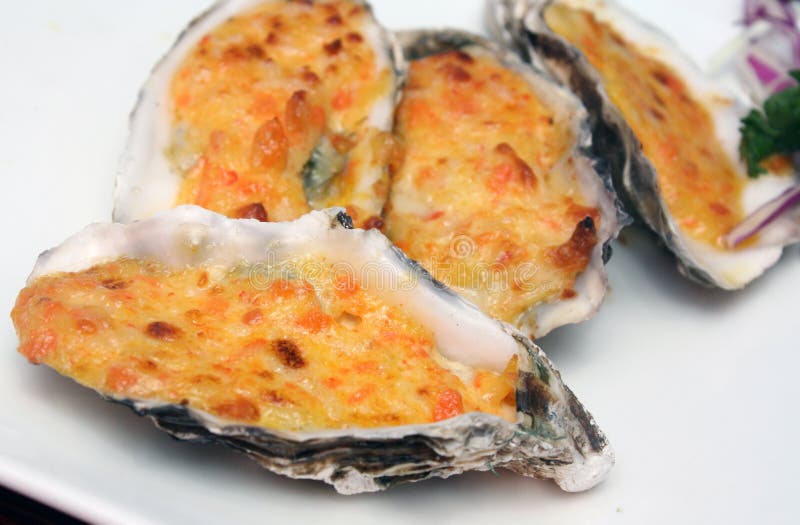CheeseBaked Oysters stock photo. Image of cook, oyster 19211708