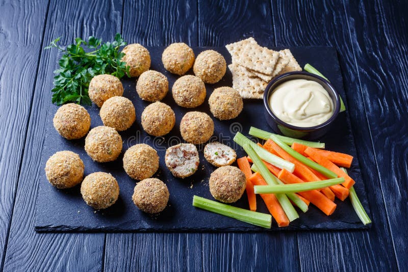 Cheese Balls Made with Cream Cheese, Top View Stock Image Image of