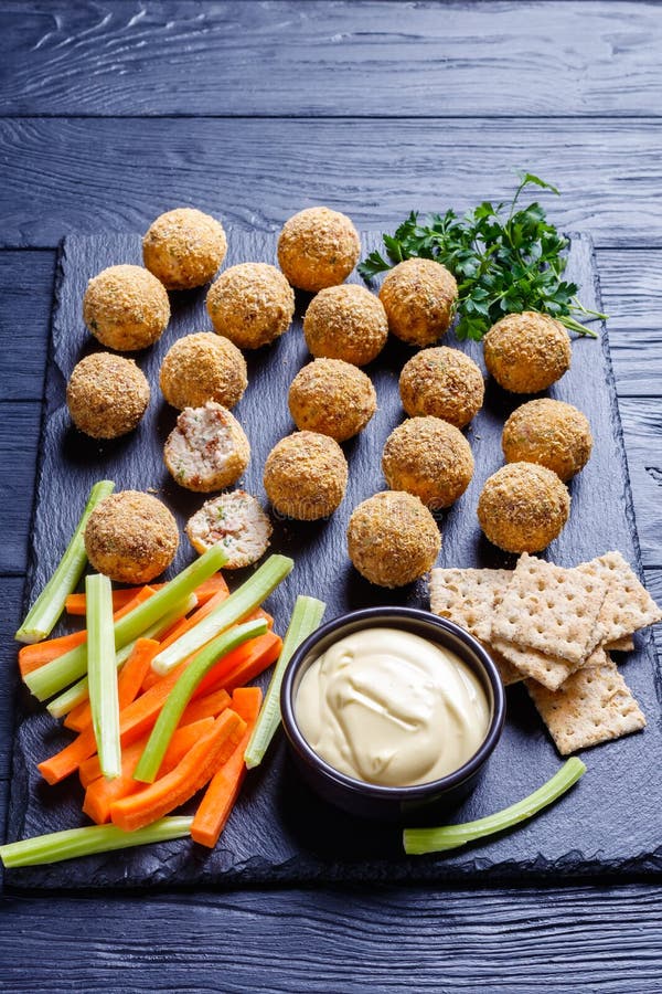 Cheese Balls Made with Cream Cheese, Top View Stock Image Image of