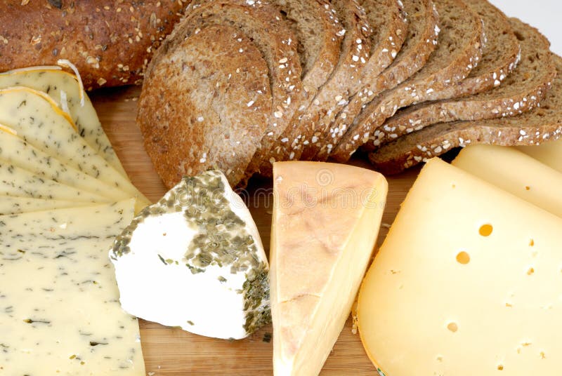 Cheese board and bread stock image. Image of nutritious 4625295