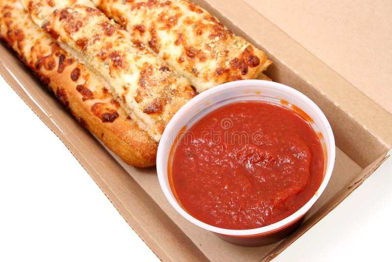 Cheese Bread and Marinara Sauce stock photography Cheese Bread and Marinara Sauce stock photography