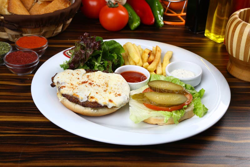 Cheese Burger royalty free stock photos