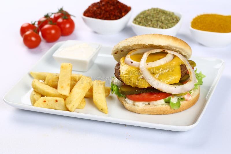 Cheese Burger stock image