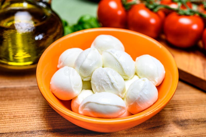 Cheese Collection, White Mini Mozzarella Cheese Balls for Salad or for