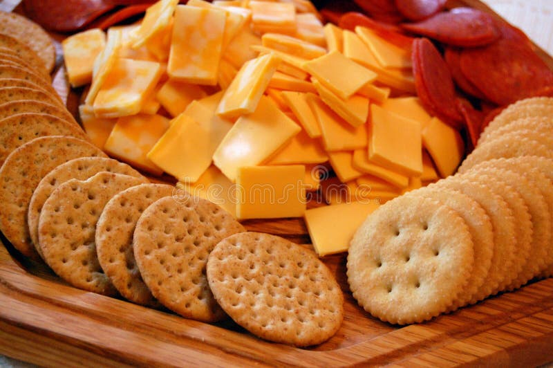 Cheese and Crackers stock image. Image of platter, pepper 17161153