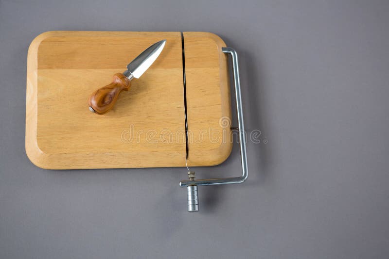 Cheese Cutting Board with Cheese Knife Stock Image Image of utensil