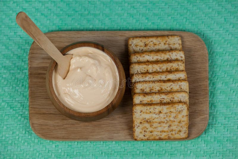 Cheese Dip Garlic Bread Placemat Stock Photos Free & RoyaltyFree