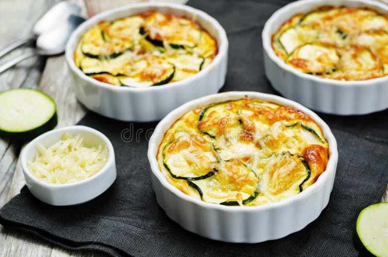 Cheese Eggs Zucchini Casserole Stock Image - Image of american, cheese ...