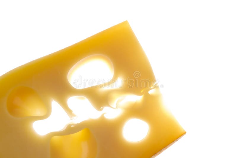 Cheese food over white