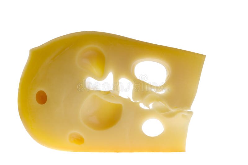 Cheese food over white