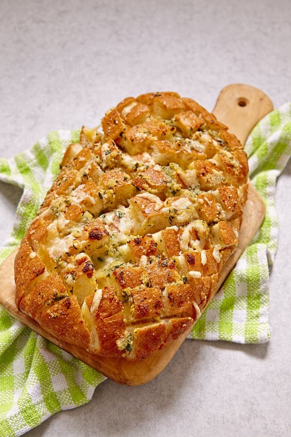 Cheese and Garlic Crack Bread Stock Photo Image of garnish, breakfast