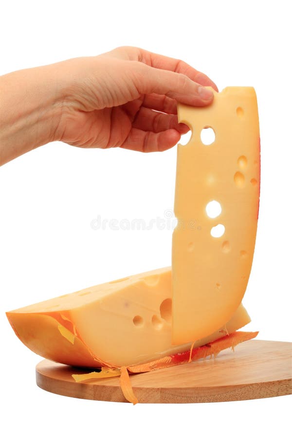 Piece Of Cheese In A Human Hand Stock Photo Image of portion, product