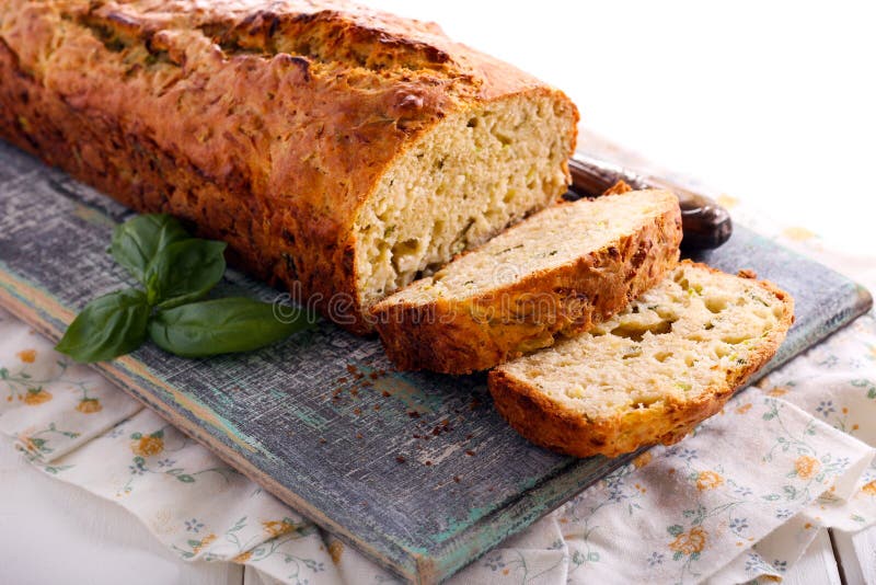 Cheese, herb and zucchini bread