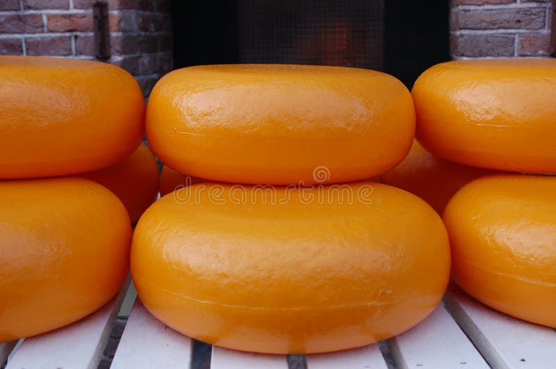 Cheese in Holland stock photo. Image of alkmaar, stacked 13756044