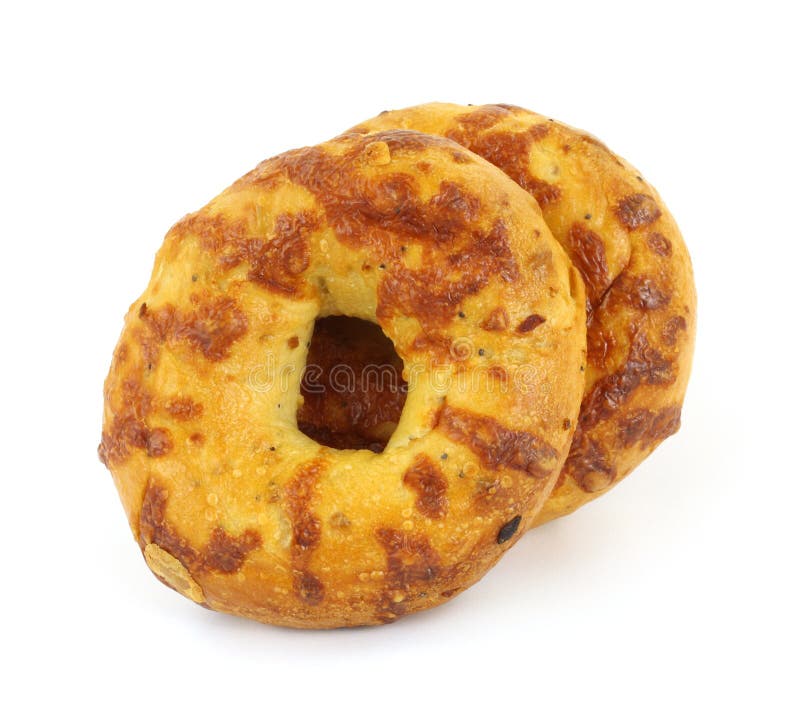 Cheese and onion bagels stock photo. Image of cheese 11937970