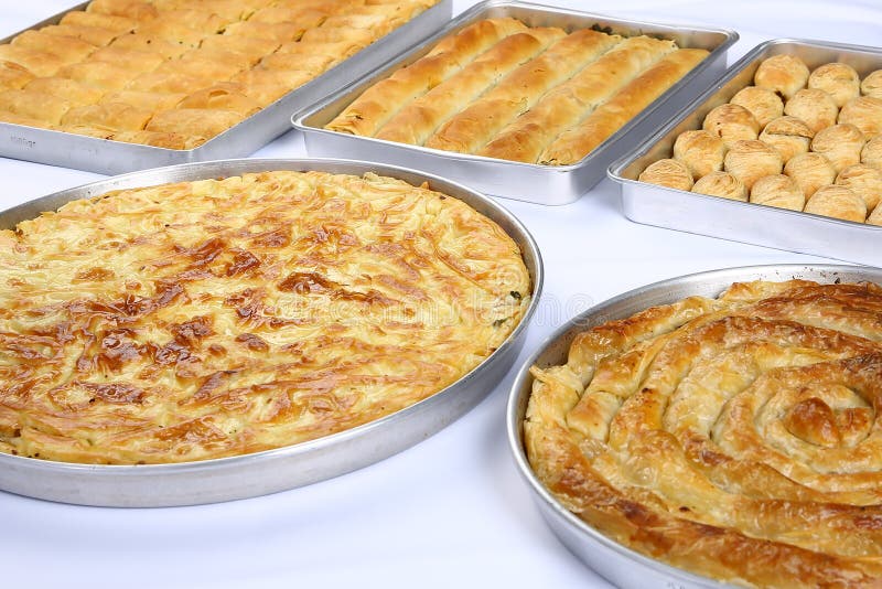 Cheese Pie, Patty - Borek stock images