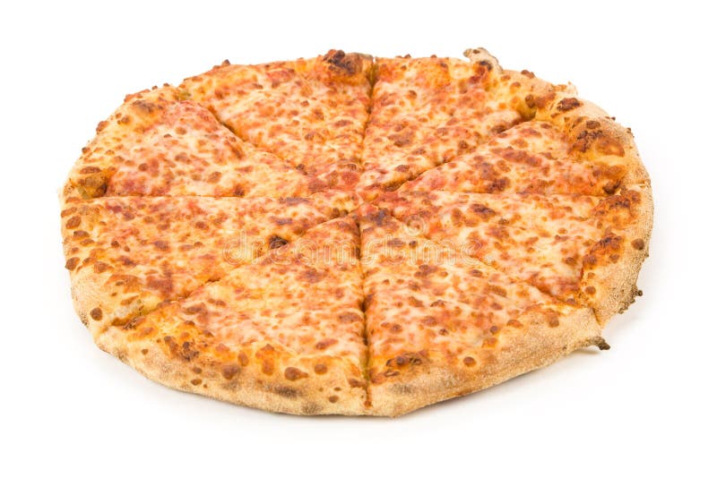 Cheese Pizza on White Background Stock Image Image of sauce