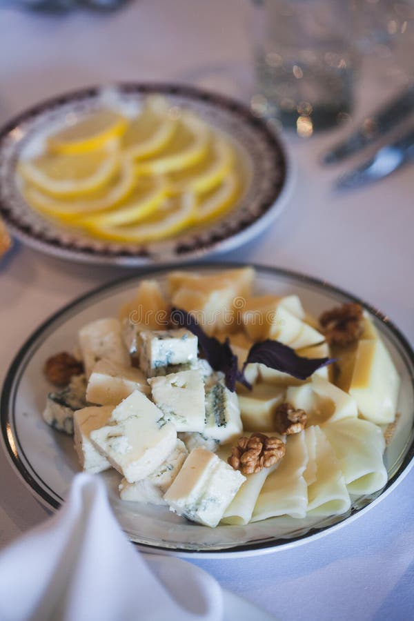 Cheese Platter with Different Cheeses Stock Image Image of platter