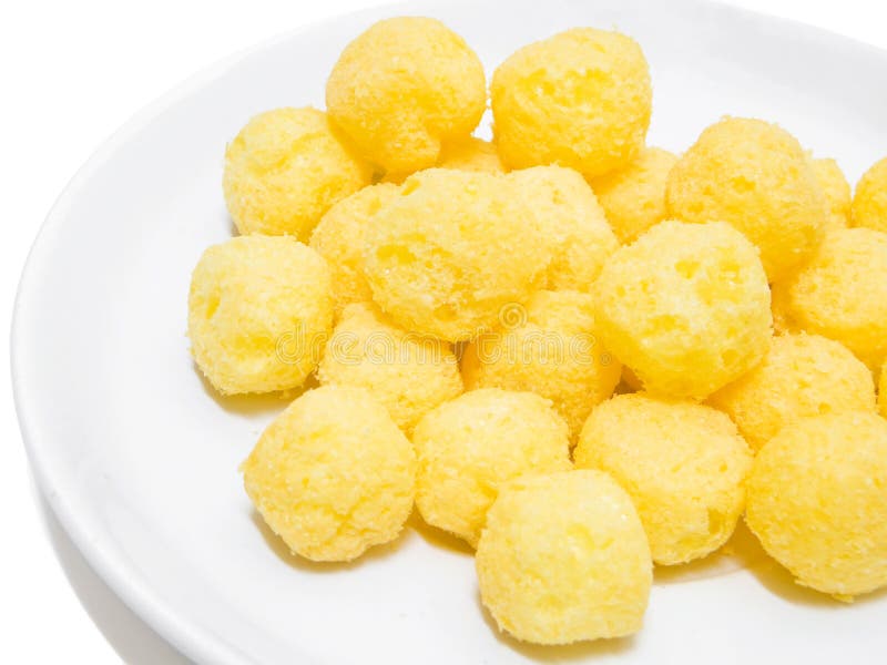 Airy Cheese Balls stock image. Image of puff, crunchy - 19345051