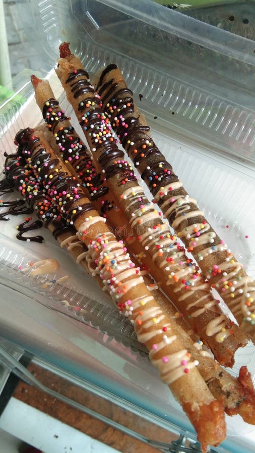 Cheese Roll Chocolate Sprinkle Stock Image Image of lighting, textile