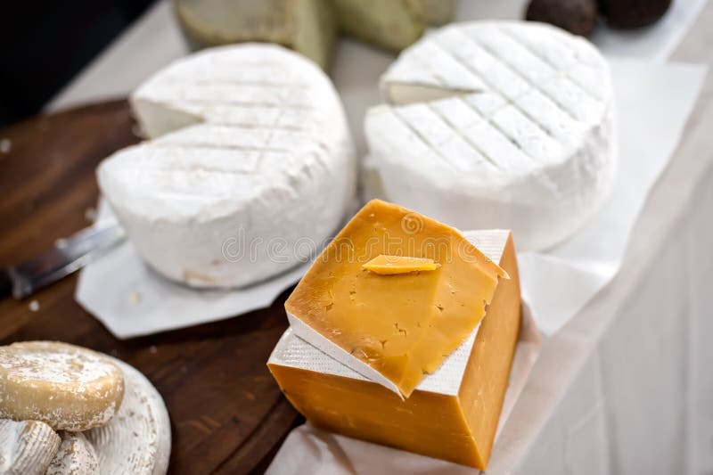 Cheese on sale stock image. Image of indoor, dairy, market 102636313